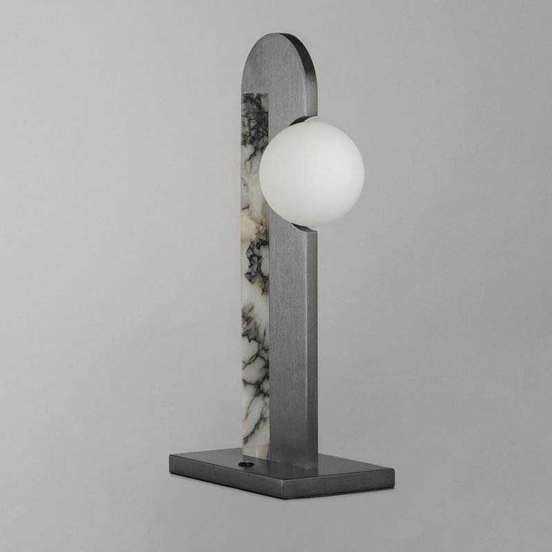 New Age Table Lamp, Brushed Gunmetal