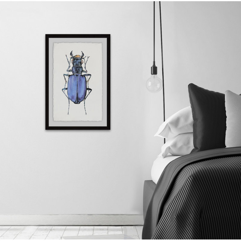 " Violet Beetle " Painting Print, 18" H x 12" W