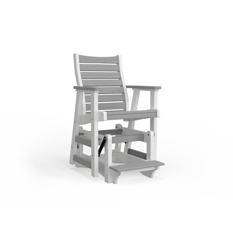 Bristol Outdoor Bar Stool, White, Black