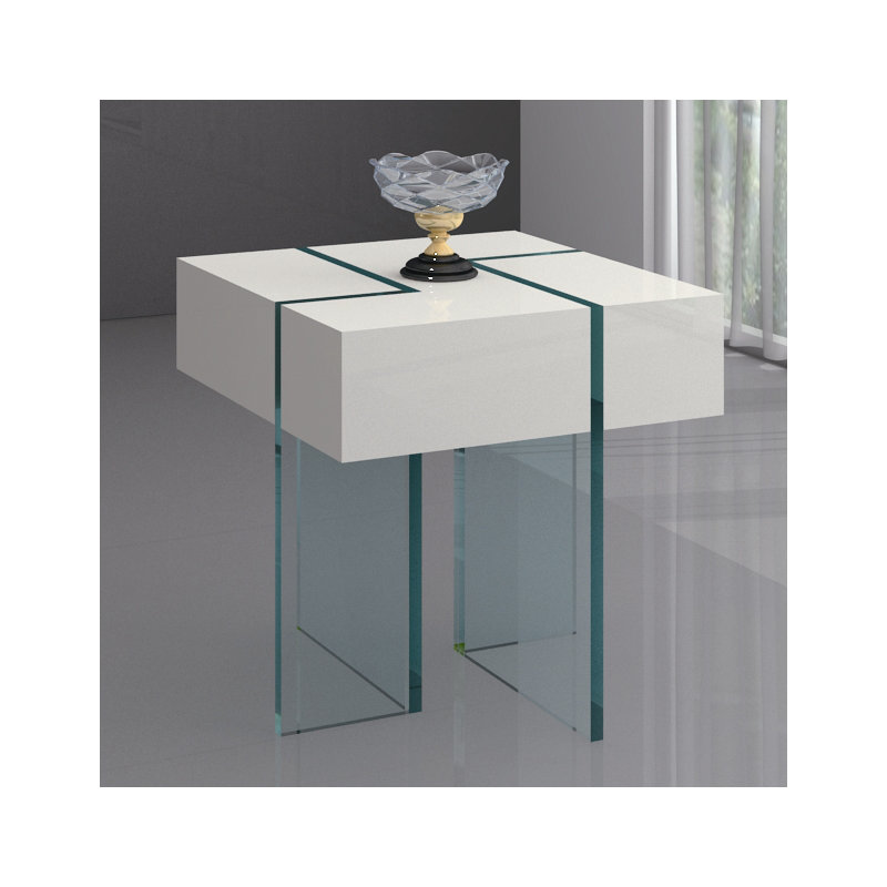 Blaiz End Table, White