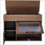 Enceinte de litière 2 en 1 multi-usage 2 en 1, table d'appoint moderne en noyer avec rangement, armoire latérale de buffet