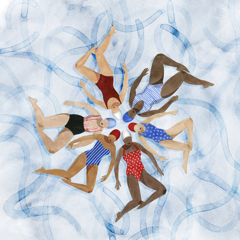 Working Together II by Grace Popp - Wrapped Canvas Painting, 76cm H x 76cm W