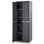 Armoire de rangement Sterilite, organisateur de garage robuste en plastique avec portes doubles, 4 tablettes réglables, gris