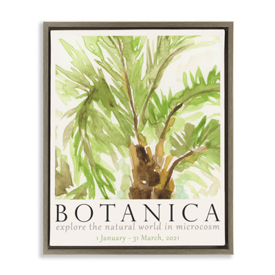  «Botanica» affiche palmier encadré sur toile flottante par June Erica Vess