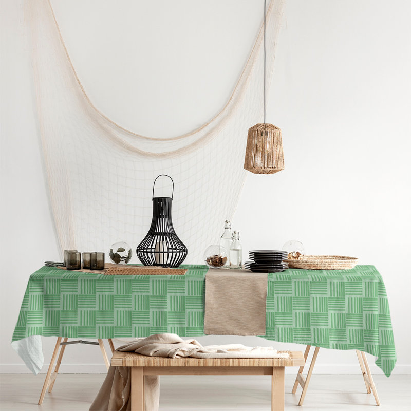 Rayures nattes classiques Nappe, Vert clair