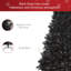 Sapin de Noël artificiel illuminé 7 pi avec branches réalistes et 1346 pointes, style Halloween noir