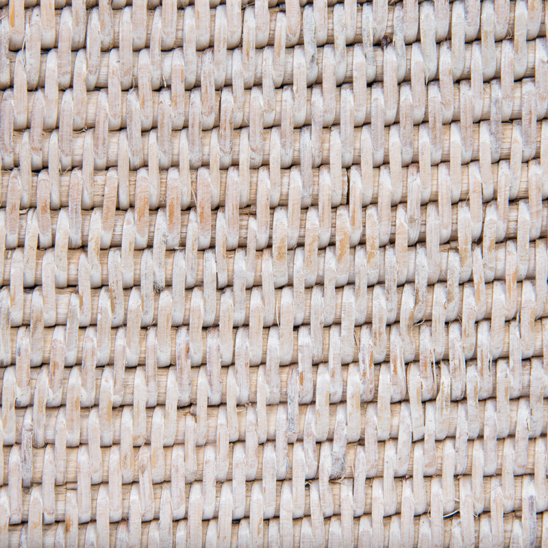 Panier en rotin Aisha Office, Blanc délavé