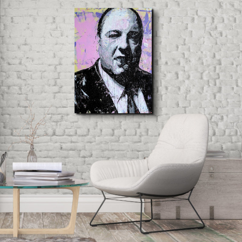Tony Soprano - reproduction sur toile tendue, H 36 po x l 32 po x P 1,5 po