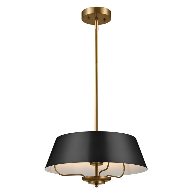 Atifa 3 - Light Simple Pendant, 21" H x 40.6" W, Black