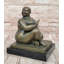 Sculpture femme Fernando Botero assise en bronze sur base de marbre