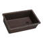 Évier de cuisine à cuve simple en composite de quartz et de granite encastré 32 x 19 po Ruvati - Brun espresso --36823463