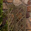 Jardinière en bois surélevée avec treillis, carbonisée-60475024