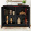 Buffet Mid-Century cannelé avec 2 trous de sortie-974608360