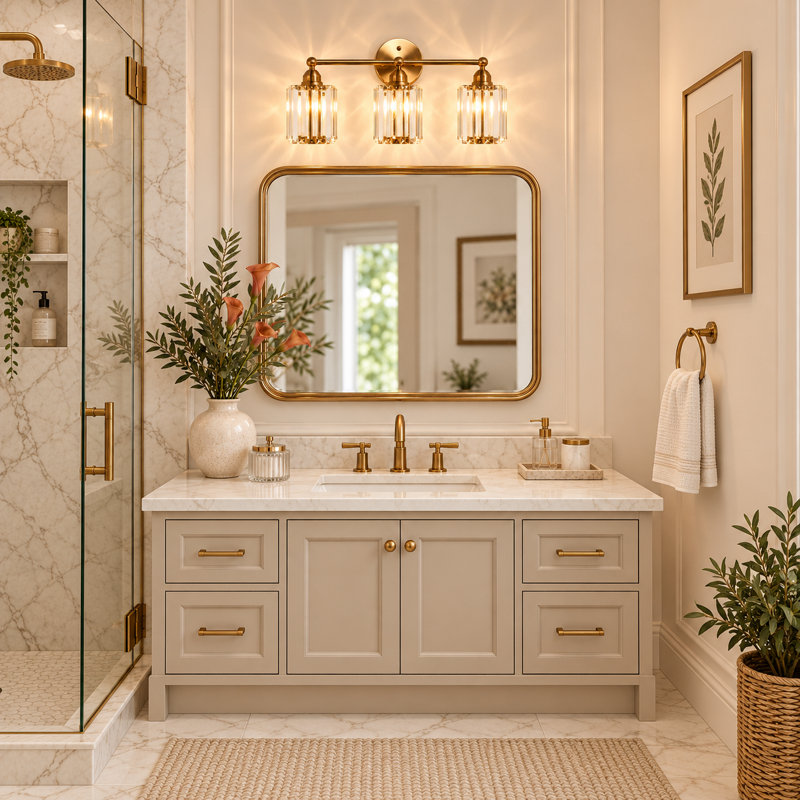 Cambridgeshire 3 - Light Dimmable Bathroom Vanity Light