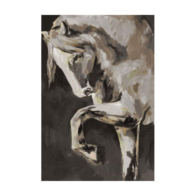 Poney par Elle Youngstrom - impression sur toile tendue, Image au pinceau gel, H 35 po x l 24 po x P 1,5 po
