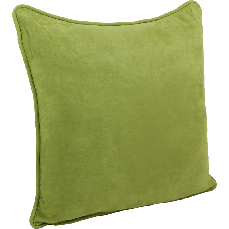 Housse et insert de coussin en microsuède jacquard carré, Lime mojito