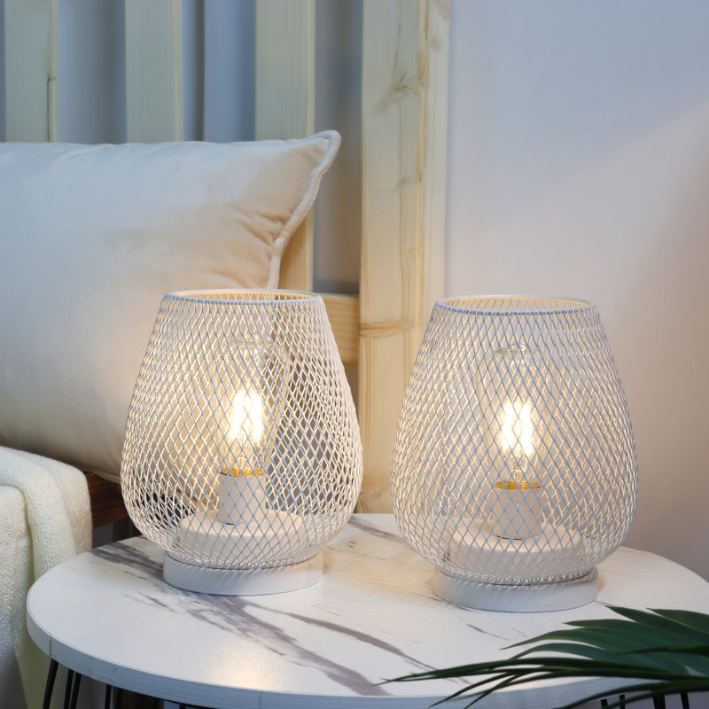 Lampe fantaisie en métal, Blanc