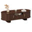 Table basse 55 po ovale avec rangement caché, table de centre cannelée moderne Mid-Century avec tiroir et portes tambour rondes-129199231-129199232