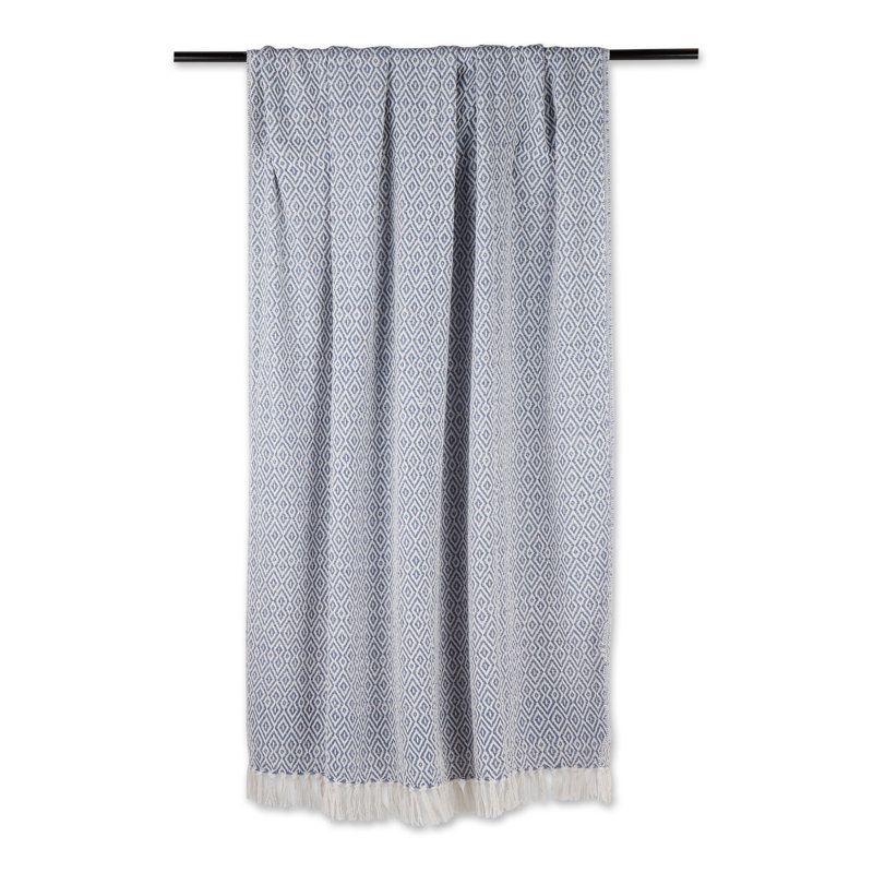  Jeté double en coton, Bleu foncé