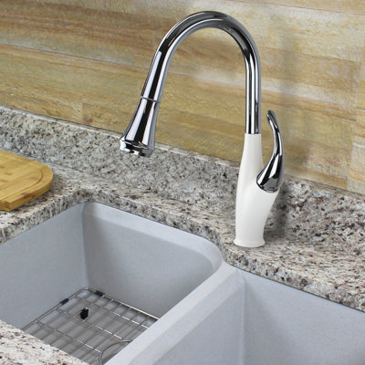 Robinet de cuisine à poignée simple pull out Layla