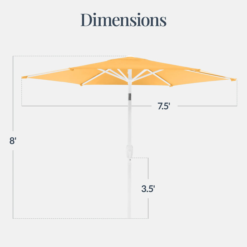 Parasol de marché pour terrasse 7,5 pi, Marigold Yellow