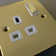 Polished Brass 13A Fused Connection Unit Switched With Neon