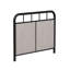 Structure de lit simple en métal avec tête de lit tapissier en lin et - Style de chambre à coucher moderne, structure, nuits silencieuses, assemblage facile, tous les types de matelas sont acceptables, beige, tissu de couverture de taille limite de charge de 250 lb et,