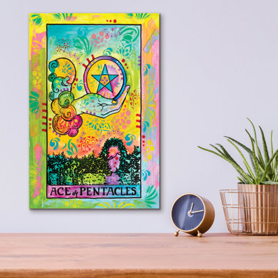 «Tarot - Ace Of Pentacles» par Dean Russo, art mural en verre acrylique