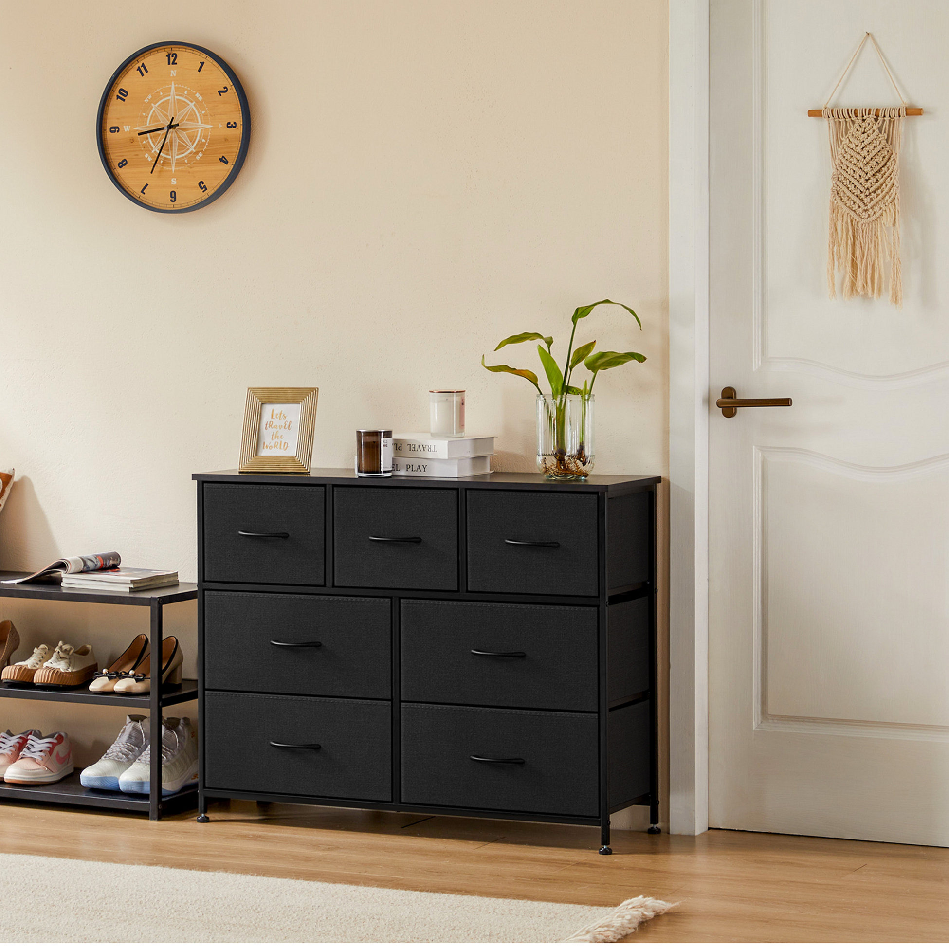 Mercer41 7 Storage Spaces, Assembled Wardrobe Lockers, Bedroom ...