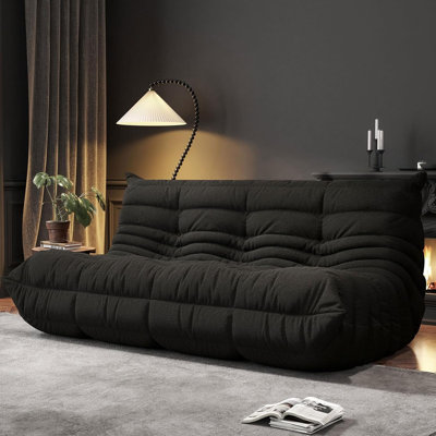 Bean Bag Chairs For Adults, Memory Foam Couch 3-Seater Sofa Chair, Soft Teddy Material Cozy Comfy Reading Nook Chairs, Floor Chair For Living Room Bedroom Office Coffee