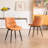 Emsley Faux Leather Upholstered Dining Chair Armless Side Chair with Metal Legs-1553213812