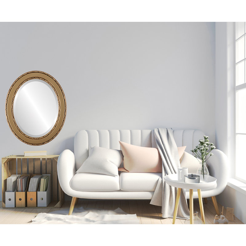 Miroir décoratif biseauté traditionnel Minerva, 15 po x 19 po