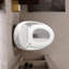 1.28 Single Flush Toilet In Glossy White Ceramic - Egg Shape, Flame-Retardant, Bathroom Modern With Shape White, Flush, Water-Conserving Flushing