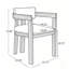 Chaise de salle à manger avec accoudoirs