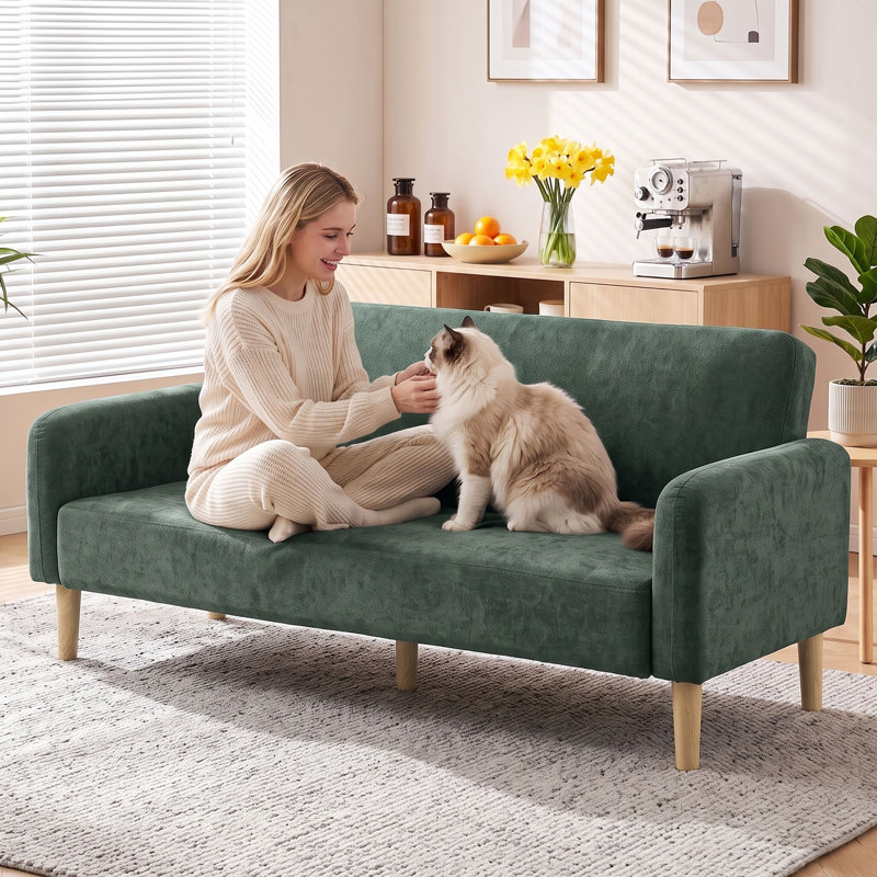 160 cm W Loveseat, Green