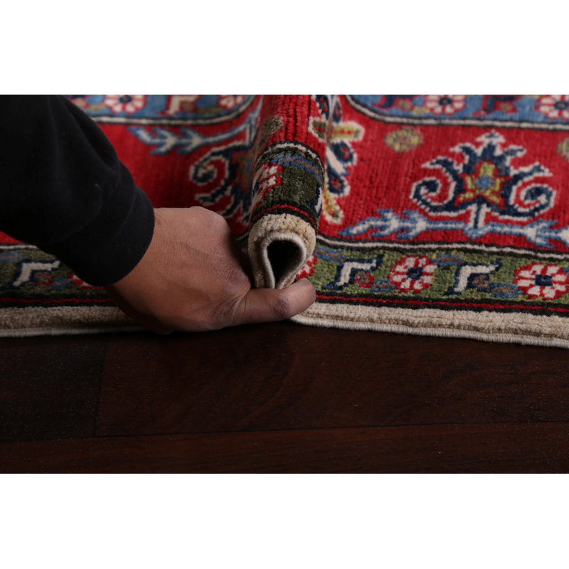 Tapis oriental à teinture végétale Kazak noué à la main 5 x 7