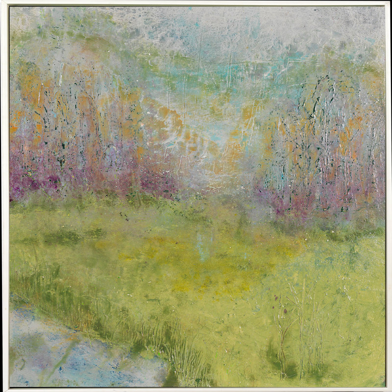 Fall Beginnings Painting, White Framed