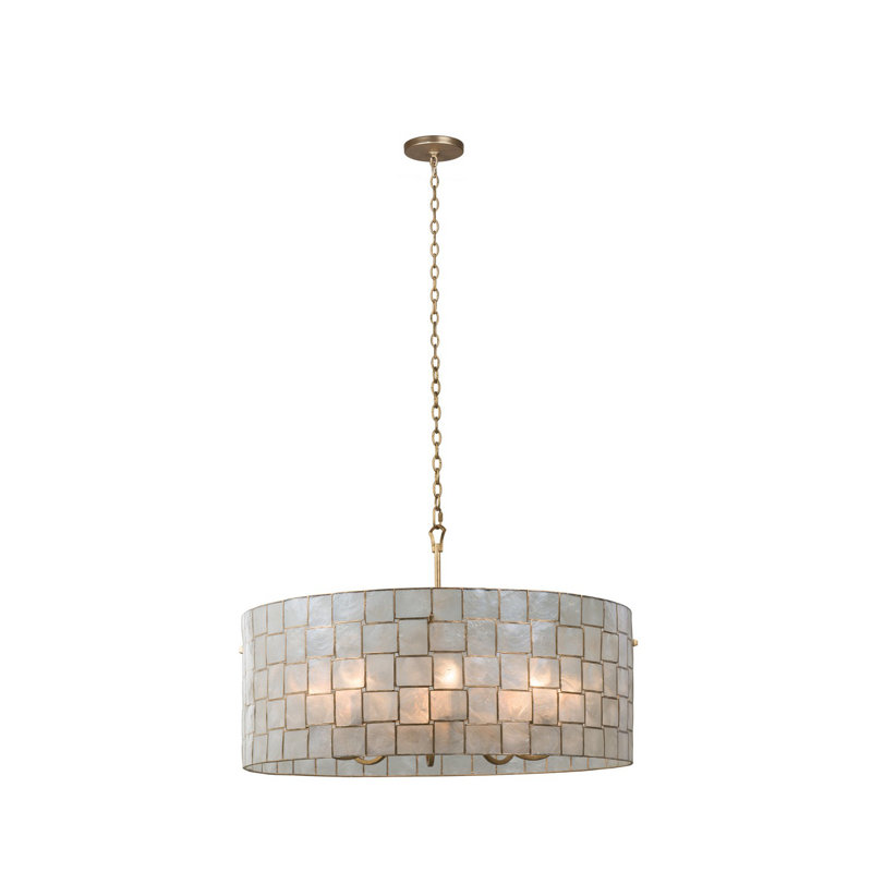 Roxy 8 LT Oxidized Gold Leaf Chandelier Kalco