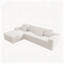 Siège de canapé modulaire 104,3 x 68,9 po, canapé rembourré compressé, combinaison libre 2 pièces, tissu en velours côtelé moelleux-1663628639
