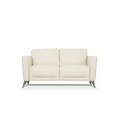 Dossett 59" Genuine Leather Square Arm Loveseat