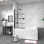 Bathtub Screen Panel Shower Door 180° Pivot