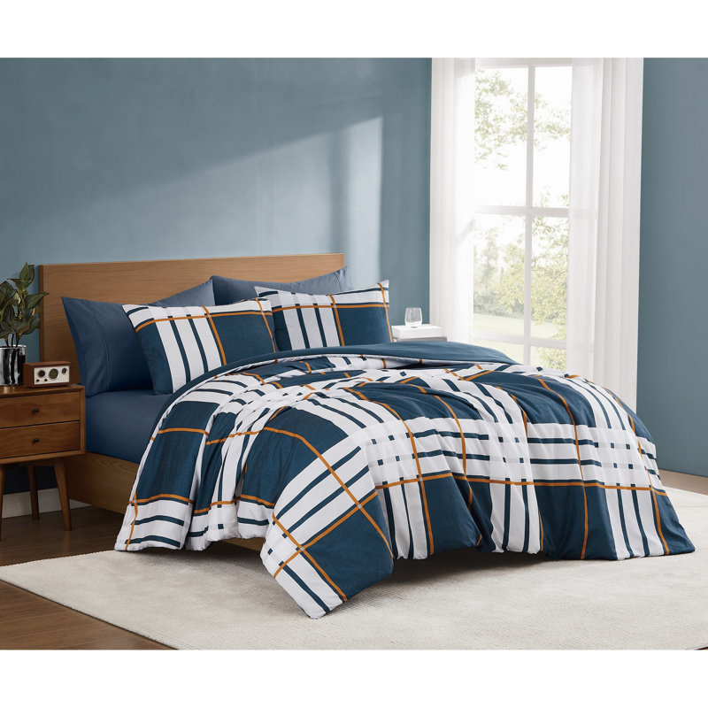 Ensembles d'édredon en microfibre Henry, Édredon pour lit simple + 1 taie décorative
