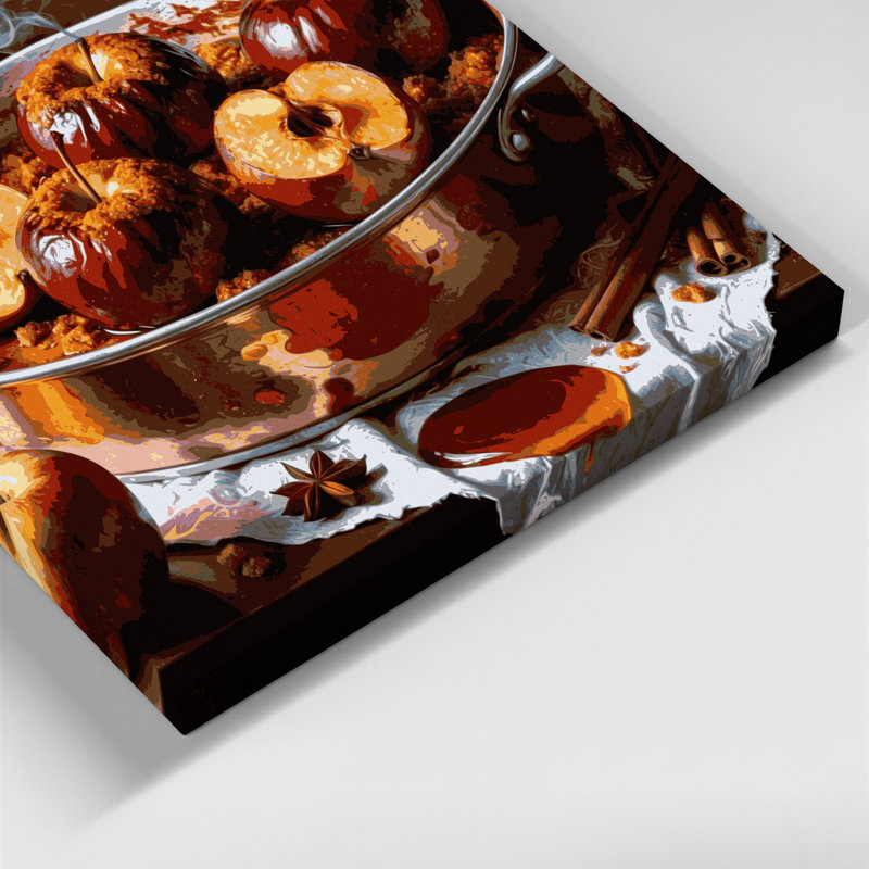 Art mural sur toile, "Desserts Baked pommes", H 8 po x l 8 po