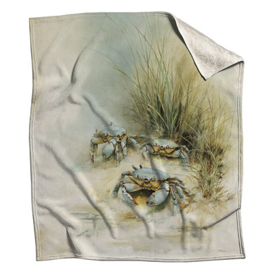 Crabs On Sandy Beach Blankets