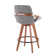 Whitacre Swivel Upholstered Counter Stool with Solid Wood Frame