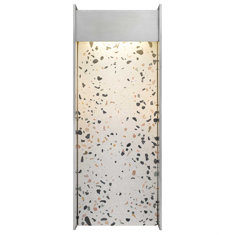 Terrazzo LED Wall Sconce with Real Terrazzo Stone Inset, 3-CCT Selectable, Dimmable, Dark Sky Friendly, Wet Rated, ADA Compliant