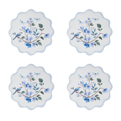 Avanti Bluebird Set of 4 Round Placemats