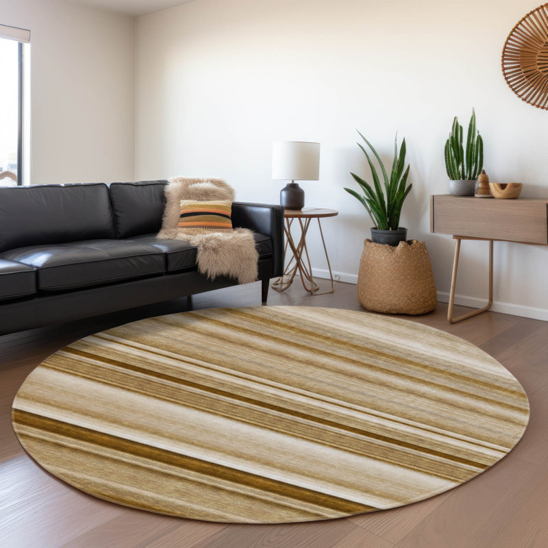  Premium Machine Washable Cerrito AMF529 Rug, Round 8'