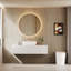 DeerValley 32 Inch Round LED Bathroom Mirror with Bluetooth Speaker, Dimmable Backlit Vanity Mirror