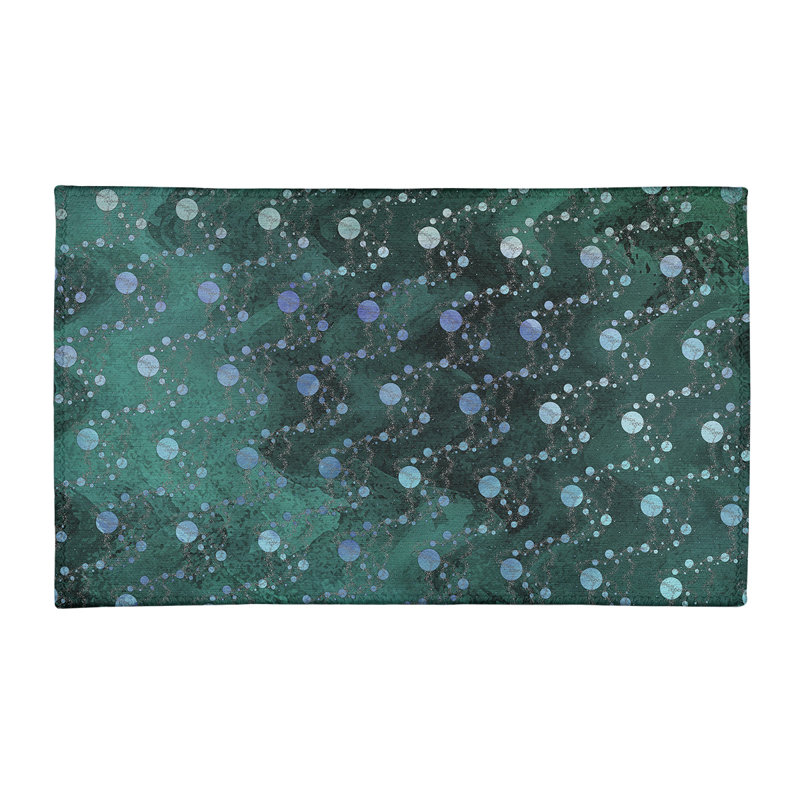 Chenille Polka Dots Indoor Rug, Rectangle 4' x 6'